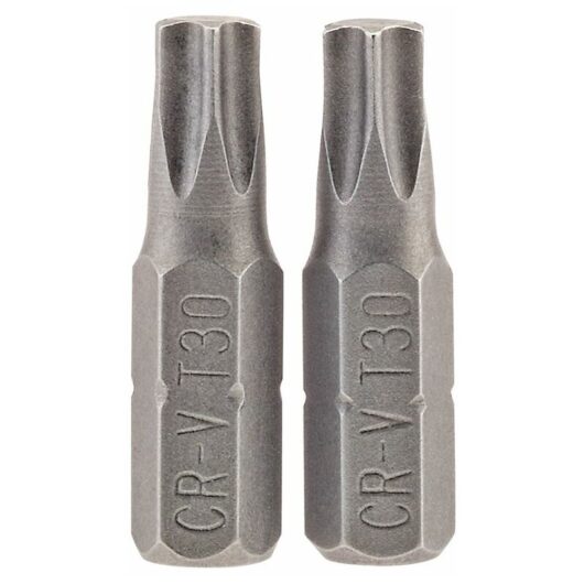 Draper T30 1/4 Hex. Draper TX-STAR&174 Insert Bit 25mm Long x 2 (66435)