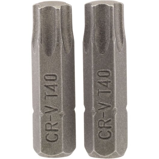 Draper T40 1/4 Hex. Draper TX-STAR&174 Insert Bit 25mm Long x 2 (66437)