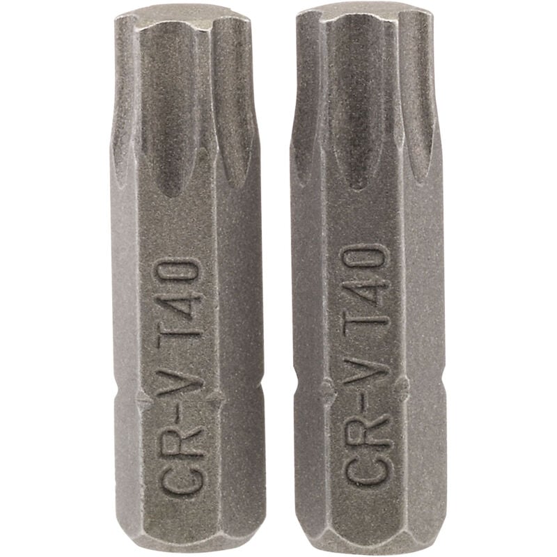 Draper T40 1/4 Hex. Draper TX-STAR&174 Insert Bit 25mm Long x 2 (66437)