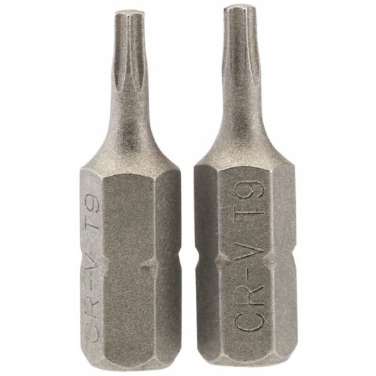 Draper T9 1/4 Hex. Draper TX-STAR&174 Insert Bit 25mm Long x 2 (66427)