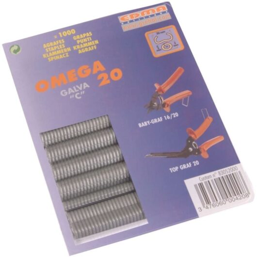 Edma - 0420 Galvanised Steel Hog Ring Omega 20 (1000) EDM0420