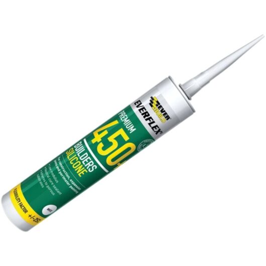 Everbuild - Everflex 450 Builders Silicone Sealant White 300ml EVB450WH