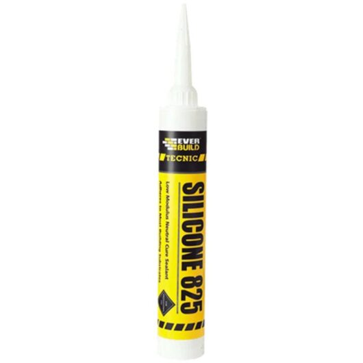 Everbuild Sika Tecnic Silicone 825 Sealant - Mid Grey, 380ml