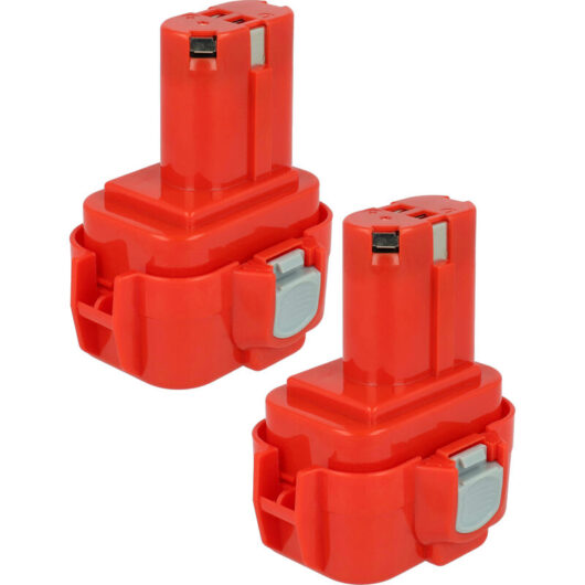 Extensilo - 2x Replacement Battery compatible with Makita 6903VD, 6903VDW, 6903VDWE, 6907DWE, 6940D, 6940DW Power Tools (3300 mAh, NiMH, 9.6 v)