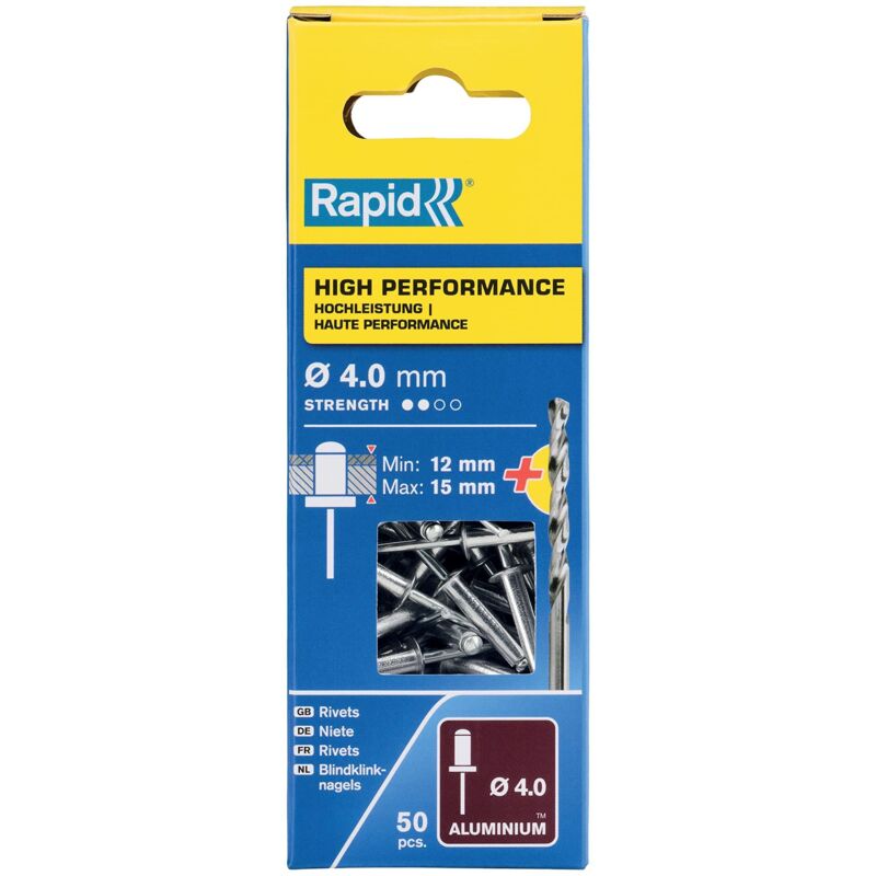 FP - Rapid High Performance Rivets 4 x 18mm Blister of 50 RPD5000386