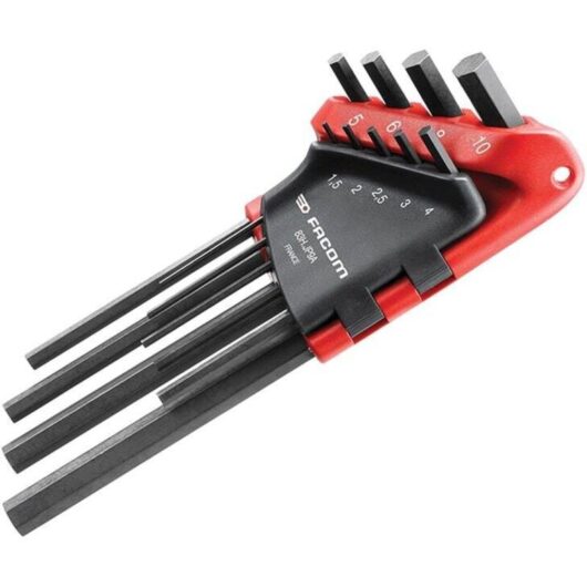 Facom - 83H.JP9A Metric Hexagon Key Long Arm Set, 9 Piece FCM83HJP9A