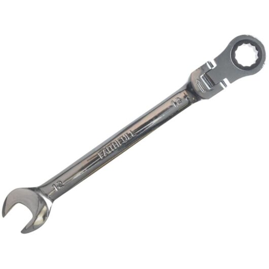 Faithfull 12mm Ratchet Combination Spanner with Flexible Head - Model SJW6112