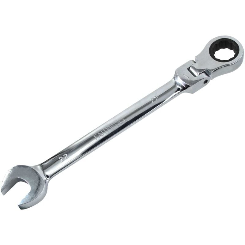Faithfull 22mm Ratchet Combination Spanner with Flexible Head - CV Series FAISPARAT22