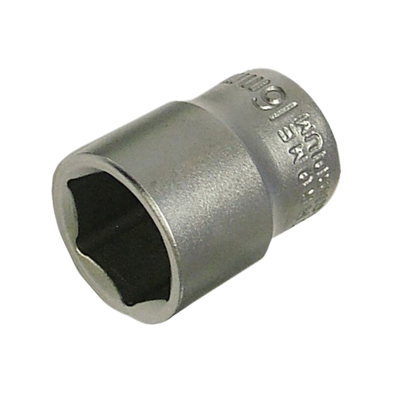 Faithfull - 3/8in Drive 15mm Hexagon Socket Satin Chrome Plated FAISOC3815