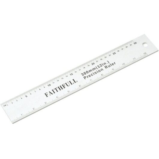 Faithfull Aluminium Rule 300mm / 12in FAIRULE300