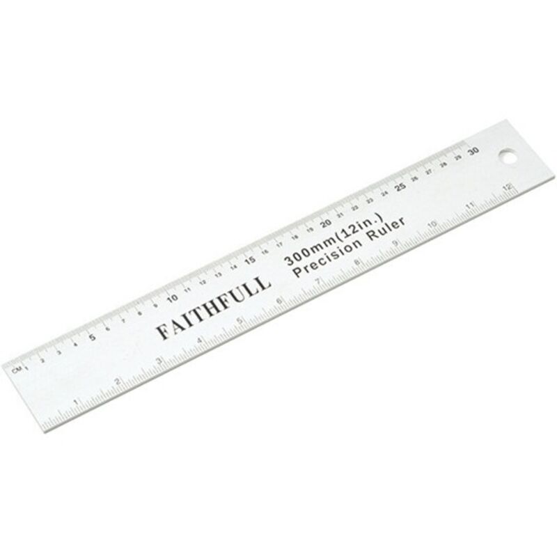 Faithfull Aluminium Rule 300mm / 12in FAIRULE300