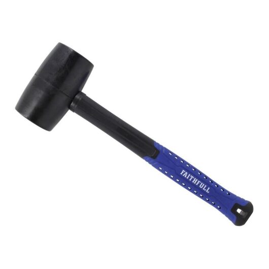 Faithfull - Black Fibreglass Rubber Mallet Hammer 24oz FAIRMBF24