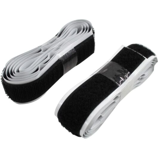 Faithfull Black Hook & Loop Self-Adhesive Tape, 20mm x 1m