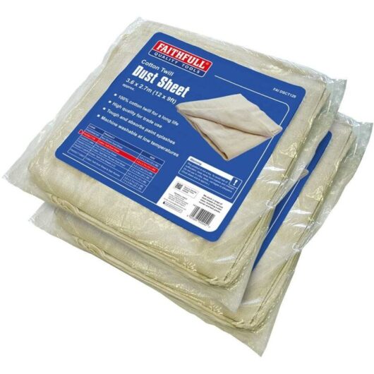 Faithfull - Cotton Twill Dust Sheet (Twin Pack) 3.6 x 2.7m FAIDSCT129TP