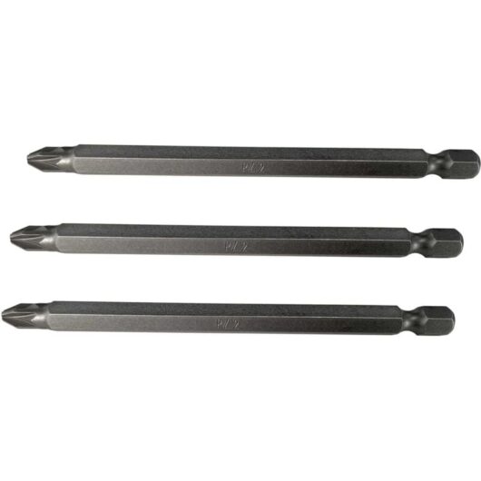 Faithfull - Pozidriv S2 Power Screwdriver Bits PZ3 x 100mm (Pack 3) FAISBPZ3100