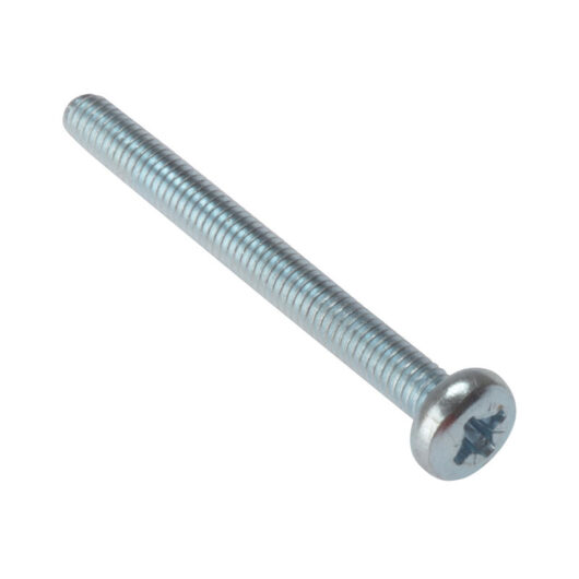 ForgeFix 25MSPH640 Machine Screw Pozi Compatible Pan Head ZP M6 x 40mm Bag 25 FORMSPH640M
