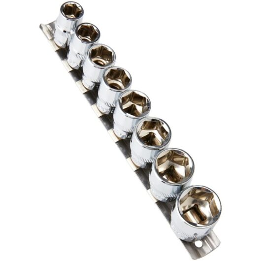 Forgefix - BlueSpot Tools 01524 3/8in Drive Socket Set on Rail Metric, 8 Piece B/S01524