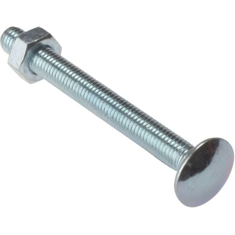 Forgefix - Carriage Bolt & Nut zp M8 x 180mm Bag 10 FORCB8180M