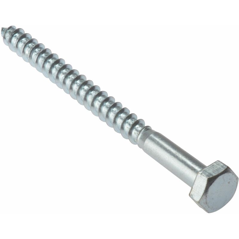 Forgefix - Coach Screw Hexagon Head Single Thread zp M8 x 130mm Bag 10 FORCS8130G