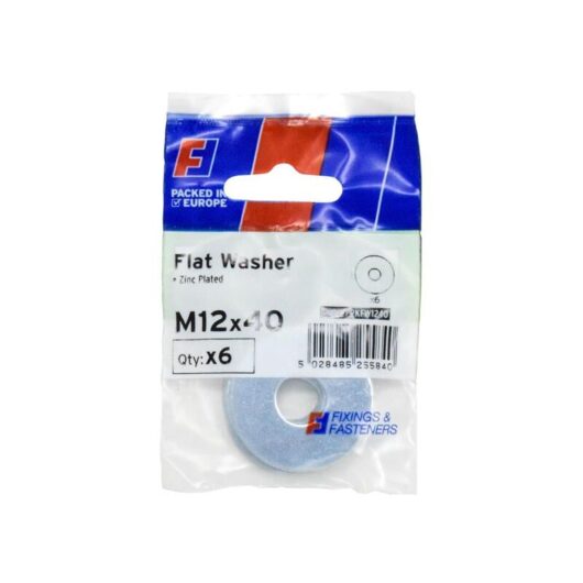 Forgefix - FPKFW1240 Flat Washers zp M12 x 40mm ForgePack 6 FORFPKFW1240
