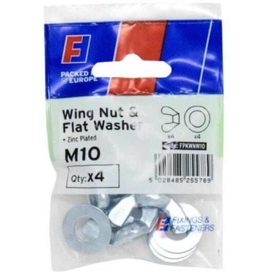 Forgefix - FPKWNW10 Wing Nut & Washer M10 ForgePack 4 FORFPKWNW10