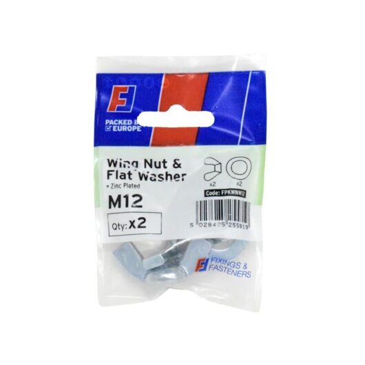 Forgefix - FPKWNW12 Wing Nut & Washer M12 ForgePack 2 FORFPKWNW12