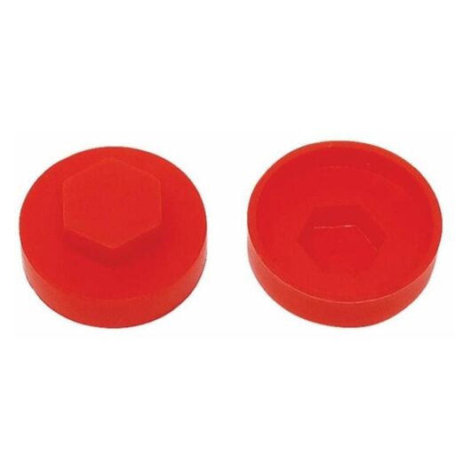Forgefix - TechFast Cover Cap Poppy Red 16mm (Pack 100) FORTFCC16PR