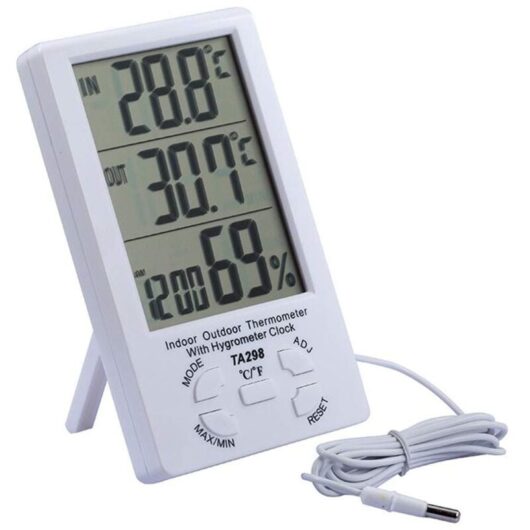 Gotrays - High Precision Large Screen Thermometer with Probe for Indoor Outdoor Digital Thermometer Large lcd Display