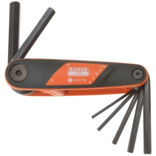 Hexagon Key Folding Set of 7 Metric 2.5mm-10mm - Bahco