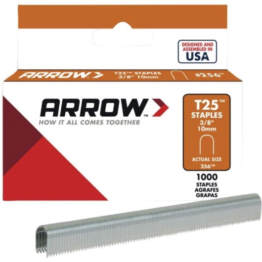 High-Quality Arrow A256 T25 Staples - 10mm (3/8 inch) Length, Box of 1,000 Staples