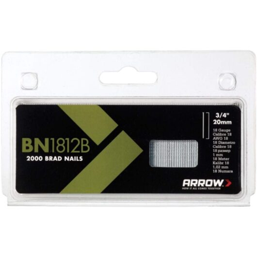 High-Quality Arrow ABN1812B BN1812B 20mm Brown Head Brad Nails - Pack of 2000