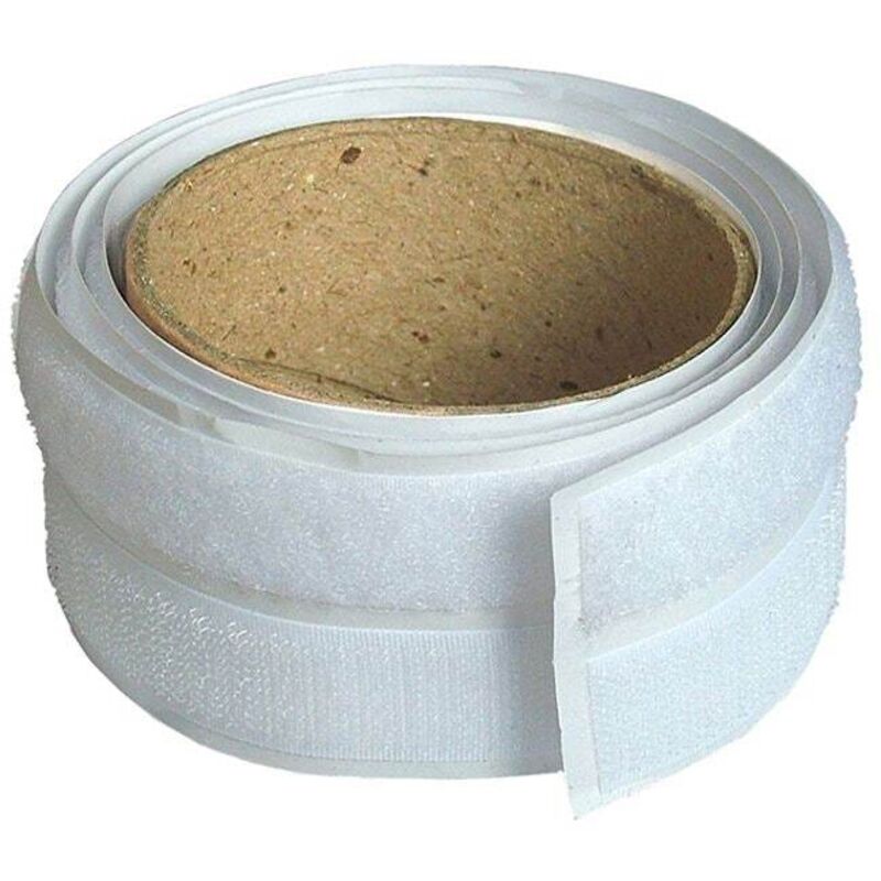Hook & Loop Self-Adhesive Tape 20mm x 1m White faitapehlw - Faithfull