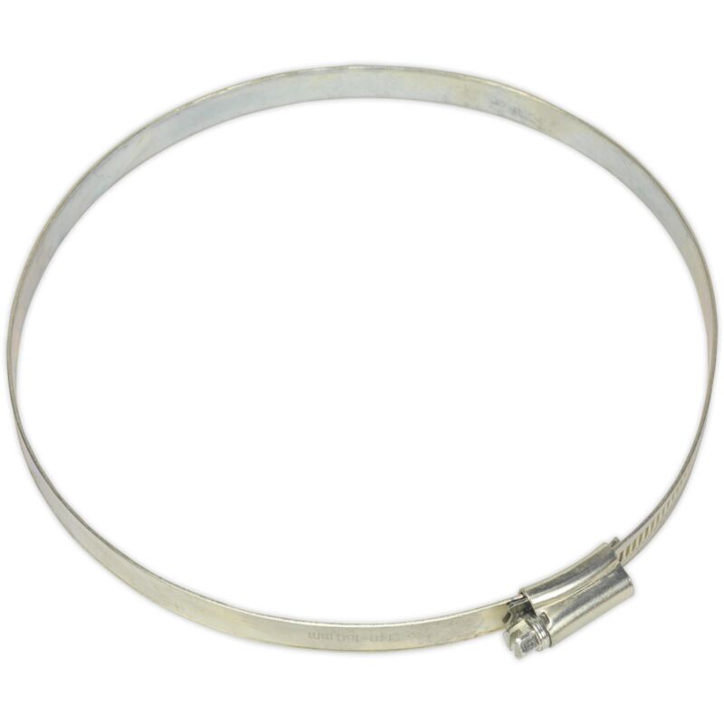 Hose Clip Zinc Plated 140-160MM Pack of 10 - Sealey