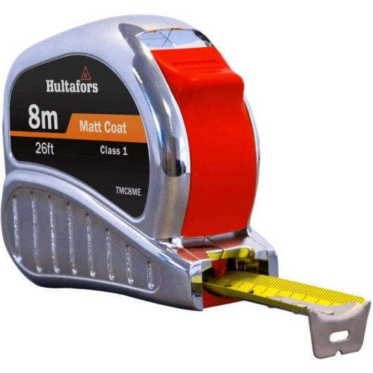 Hultafors - 368213 TM8ME Chrome Tri-Matic Pocket Tape 8m/26ft (Width 25mm) HUL368213