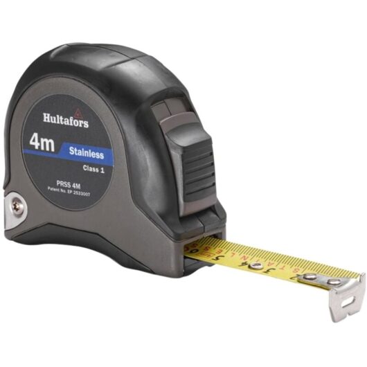 Hultafors Professional 4m Stainless Steel Class I Tape Measure (PRSS) - Durable, High-Quality Tool with 24-Hour Shipping