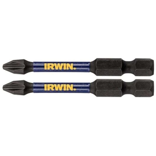 IW6061306 Impact Pro Performance Screwdriver Bits PH2 57mm (Pack 2) IRWIW6061306 - Irwin