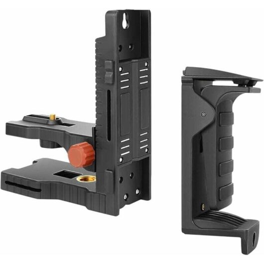 Ikodm - Laser Stand, Cross Line Laser Fine Tuning Bracket with Adjustable Clip, Multifunctional Magnetic Swivel Base, with 1/4'' Male and 5/8''