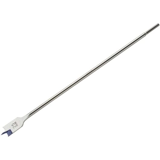 Irwin Blue Groove Flat Wood Drill Bit, 400mm Length, 6mm Diameter, Suitable for Woodworking and Carpentry