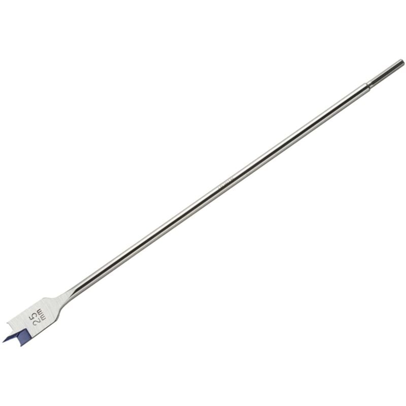Irwin Blue Groove Flat Wood Drill Bit, 400mm Length, 6mm Diameter, Suitable for Woodworking and Carpentry