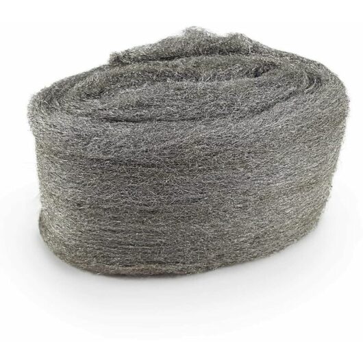 Laine d'acier inoxydable Maille métallique de qualité 0000 - Doux, flexible, réutilisable - pour nettoyer, polir, verre, fenêtres, carrelage, bois,