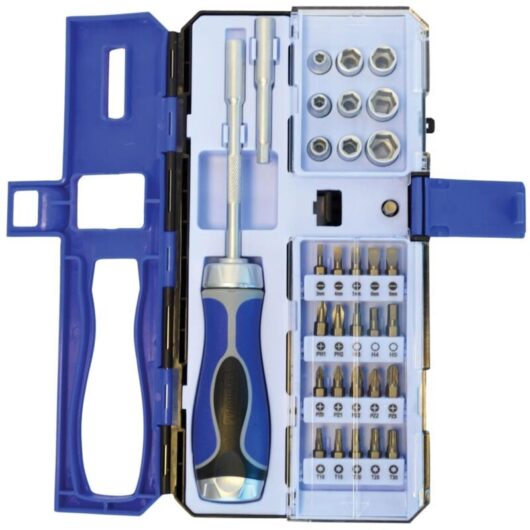 Lighthouse - Faithfull Soft Grip Ratchet Screwdriver Socket And Bit Set 33 Piece FAISDSET33R