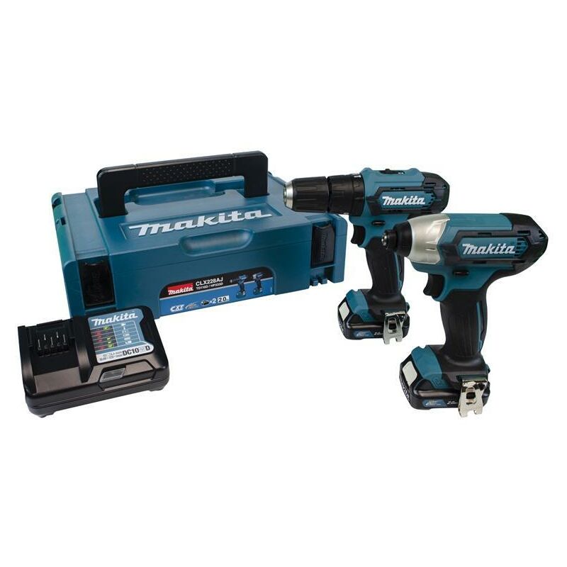 Makita - CLX228AJ 12Vmax cxt Twin Pack 12V 2 x 2.0Ah - MAKCLX228AJ