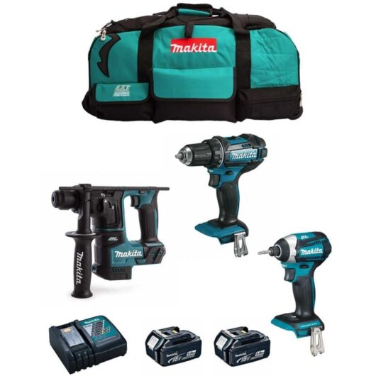 Makita - Kit 18V MSB3P2 (DHR171 + DDF482 + DTD154 + 2 x 5,0 Ah + DC18RC + Trolley)