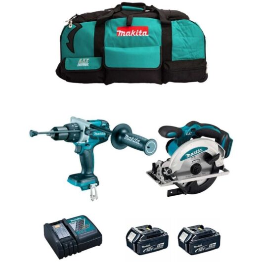 Makita - Kit MK208 (DHP481 + DSS610 + 2 x 5,0 Ah + DC18RC + LXT600)