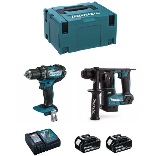 Makita - Kit MPK18223A (DDF482 + DHR171 + 2 x 3,0 Ah + DC18RC + makpac 3)