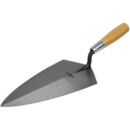 Marshalltown M1911 Philadelphia Pattern Brick Trowel with Wooden Handle, 11-Inch Size