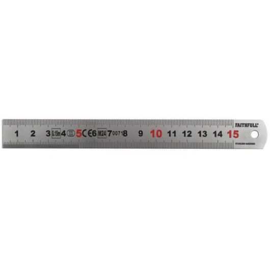 Matt Silver Measuring Rule 150mm FAIRUL150MS - Faithfull