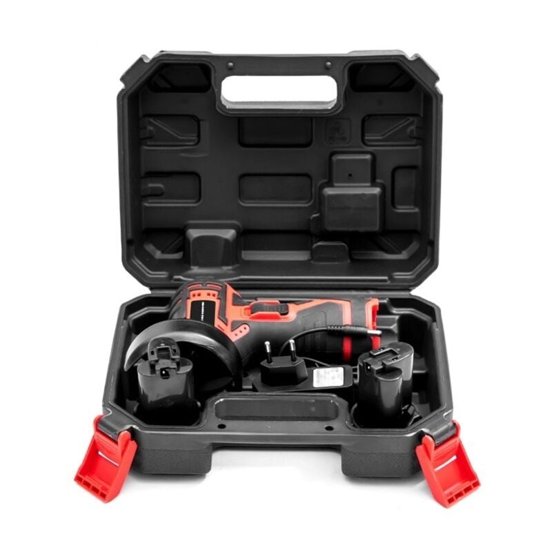 Memkey - 12V 3 Inch Mini Lithium Battery Angle Grinder Cutting Tool Hand Tool 12000RPM Electric Grinder (Red)