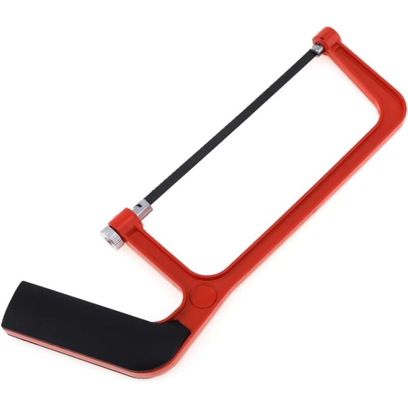 Memkey - 150mm Hacksaw and Mitre Box Set with 15cm Adjustable Angle Corner Cutting Saw Blade (Red)