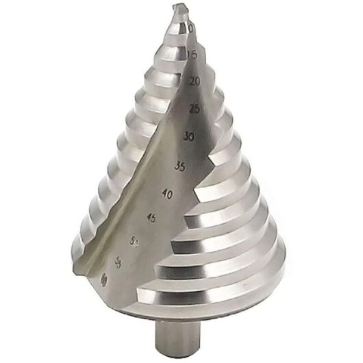 Memkey - Large Set 6-60mm hss Step Cone Drill Bits with Spiral Flutes in 12 Sizes, Cobalt Cone Drilling Tool, Hole Expander, Metal Sheet, pvc Sheet